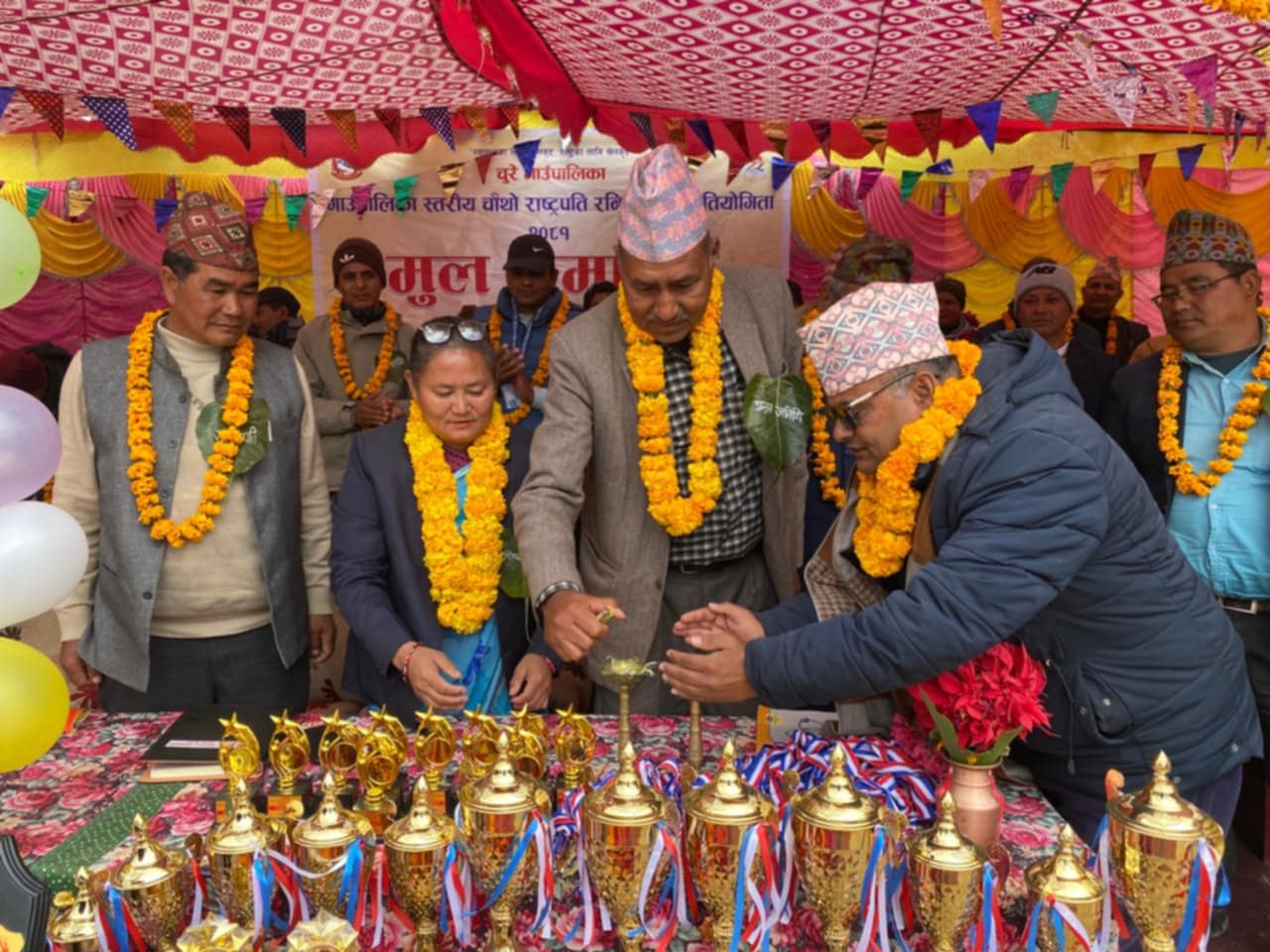 कैलालीमा चुरे गाउँपालिका स्तरीय चौथो राष्ट्रपति रनिङ शिल्ड प्रतियोगिता सुरु